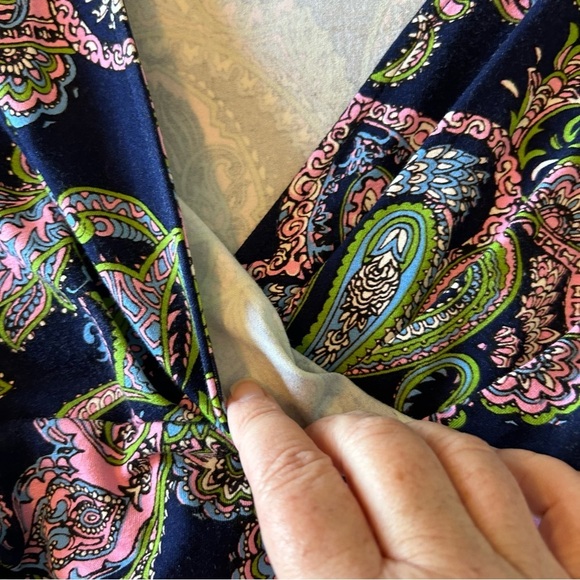 Talbots Faux Wrap Belted Dress. Suze MP. - Picture 15 of 15